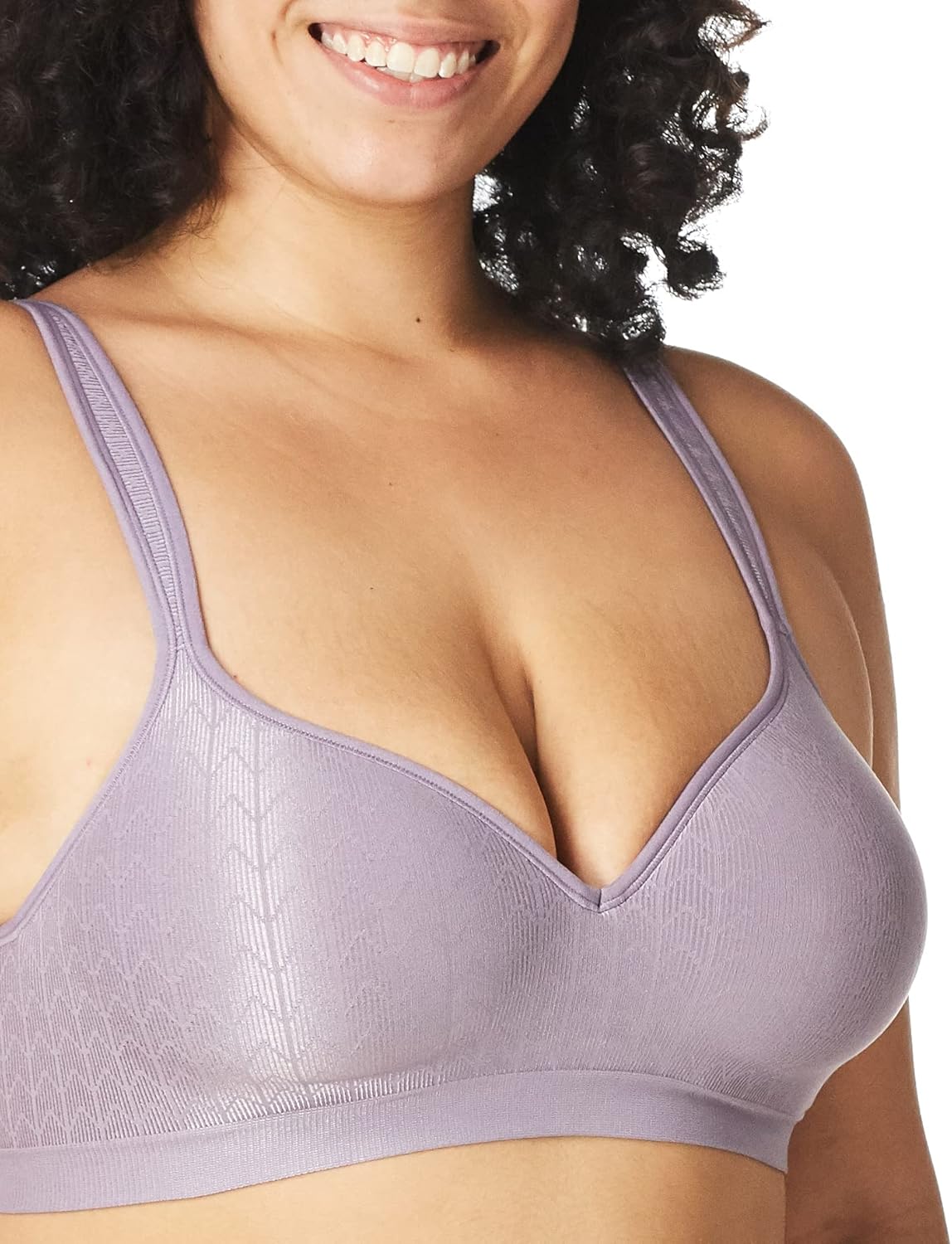 Bali Women's Comfort Revolution Wireless Bra, Cool Comfort Full-coverage Bra (Retired Colors) 34D Perfectly Purple Zag