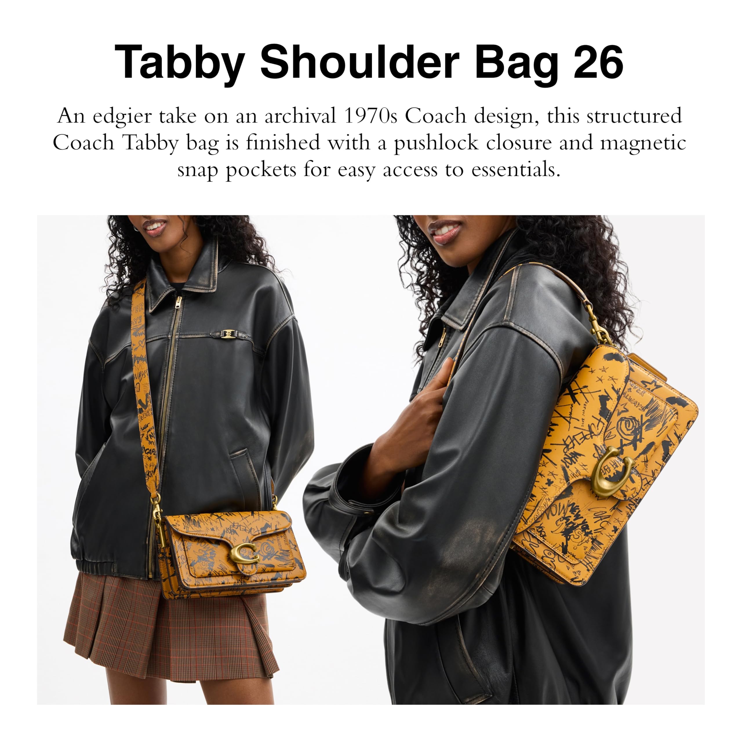 COACH Structured Tabby Shoulder Bag 26: 1z/Ochre Multi