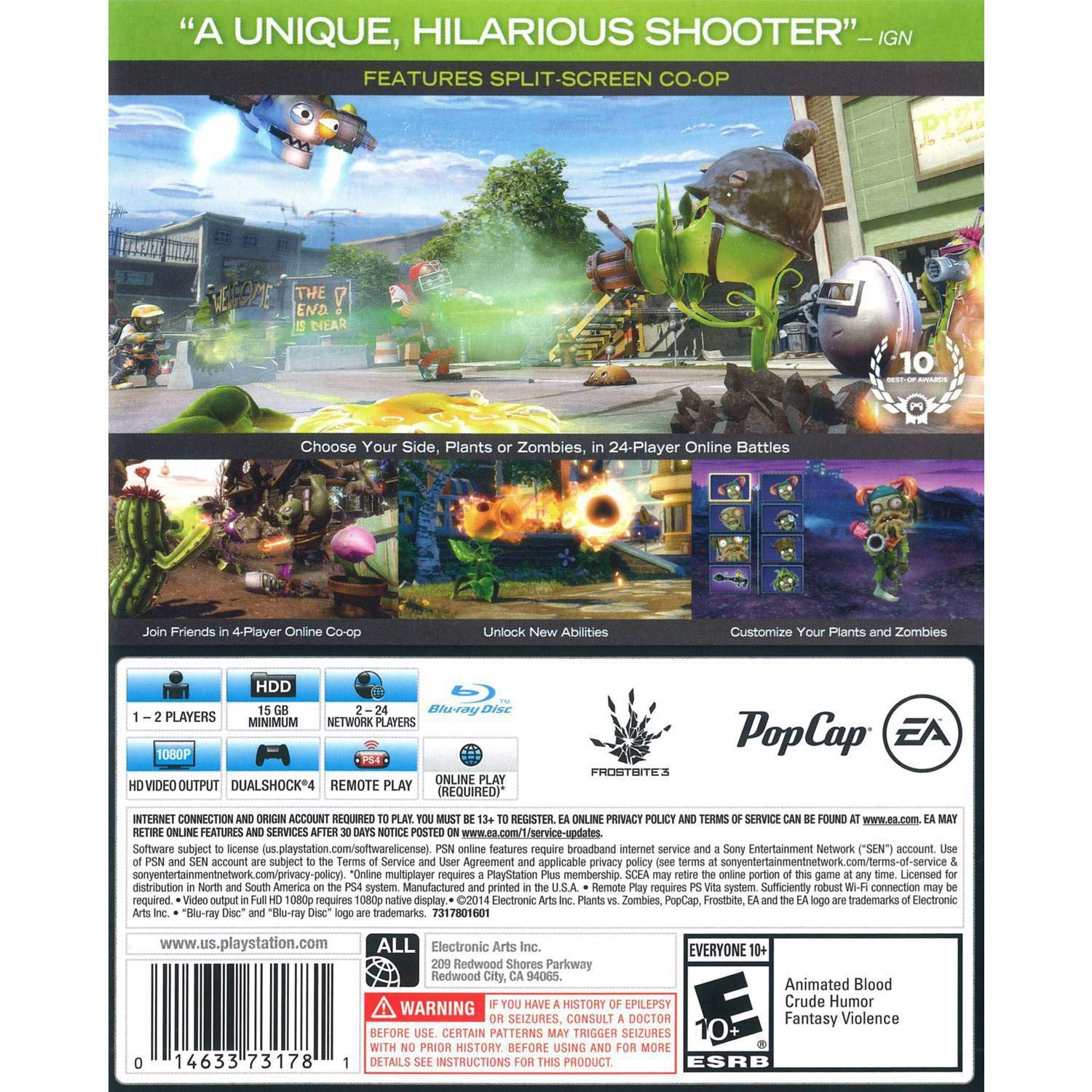 Plants VS Zombies Garden Warfare PS4: playstation_4: Video Games