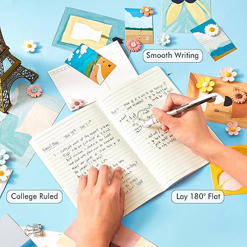 Miniatura 3 de feela Paquete de 16 cuadernos de tapa suave a granel, cuadernos rayados universitarios para el trabajo para mujeres y niñas, diario de viaje