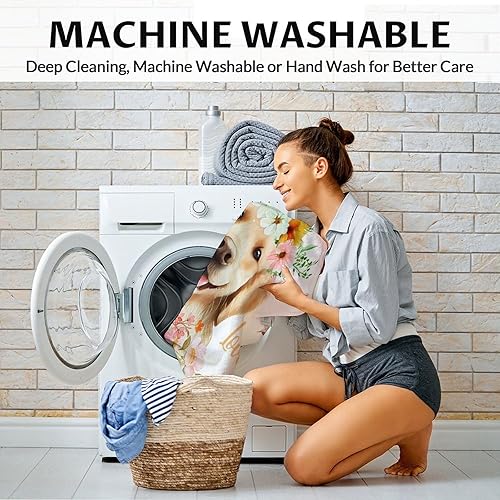 Miniatura 5 de Golden Retriever - Manta suave y mullida para niñas, mantas de franela de 40 x 50 pulgadas para sofá y sofá, manta colorida y linda para perros