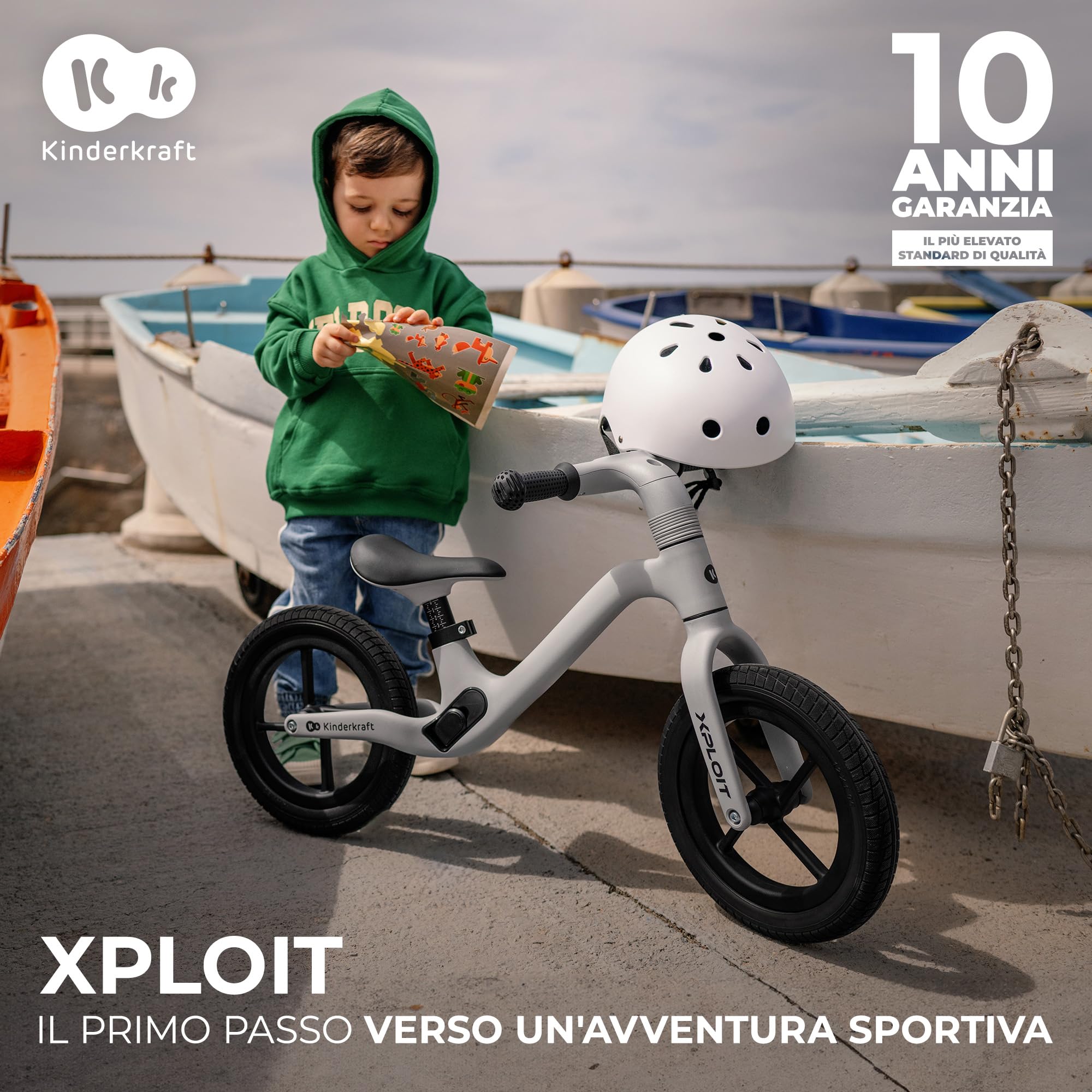 Kinderkraft XPLOIT Bicicletta, Leggero Bici Senza Pedali, fino 2 Anni