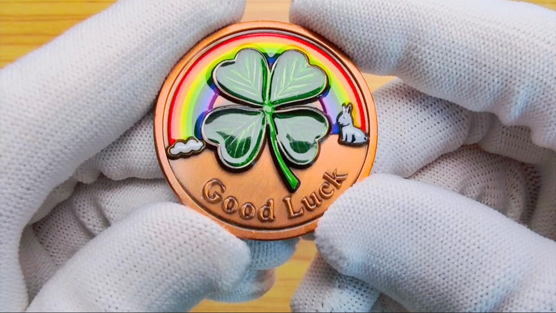 Amazon.com: Aocass Good Luck Coin | Four-Leaf Clover & Horseshoe