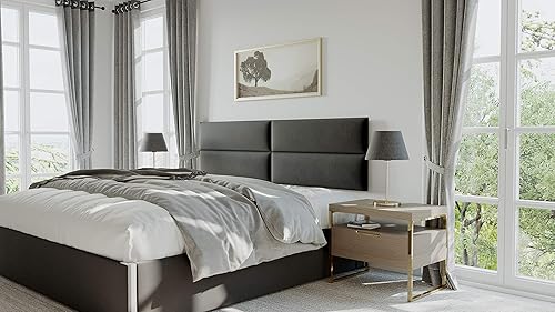 Miniatura 3 de Vänt - Paneles tapizados de cabecera para montar en la pared, diseño Philip, 78 x 23 pulgadas, configuración de 4 paneles individuales, recomendados