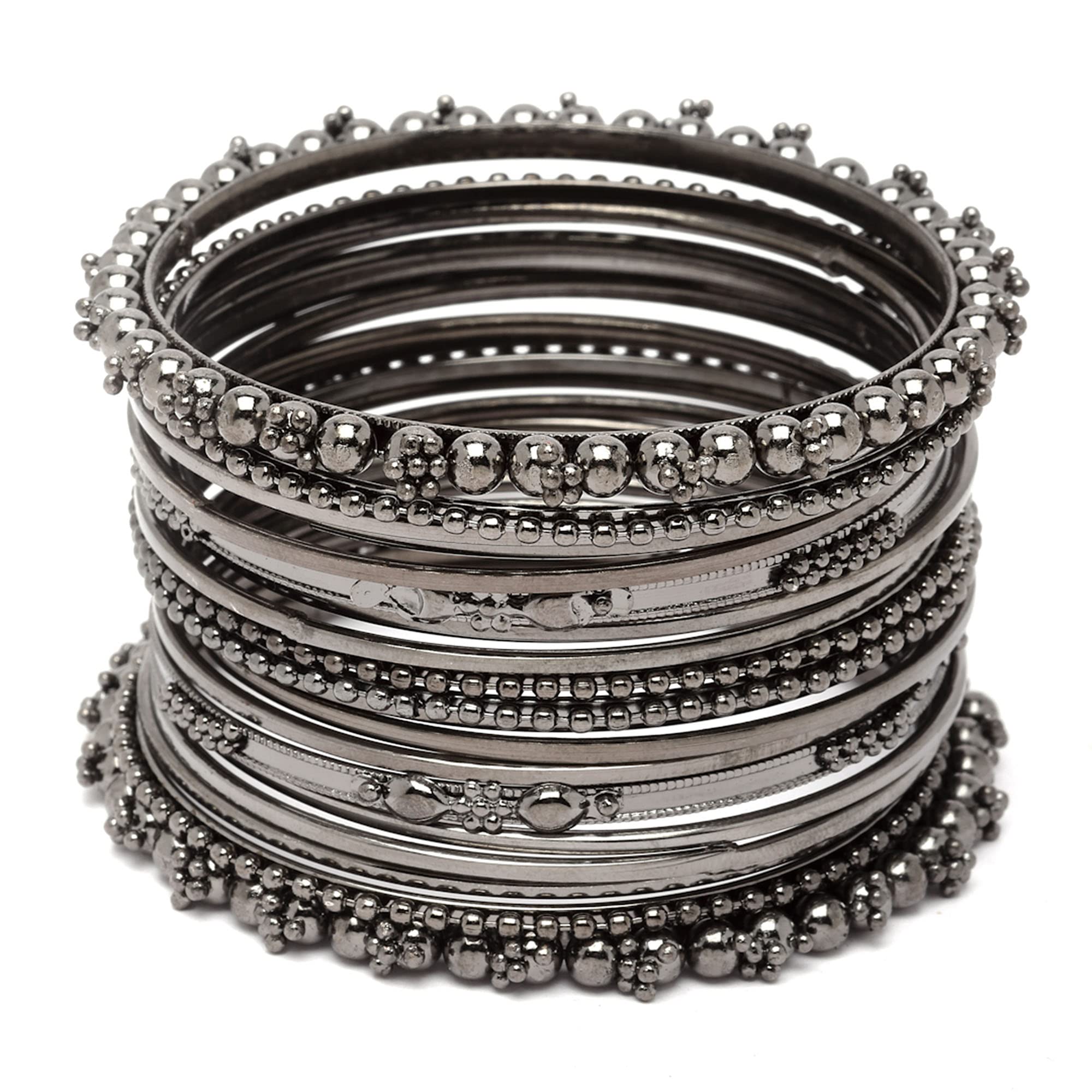 ZENEME Antique Look Jewellery Black Traditional Bracelet Bangles Set for Women & Girls (Black, 2.4) (B09WH94MK8) Amazon Price History, Amazon Price Tracker