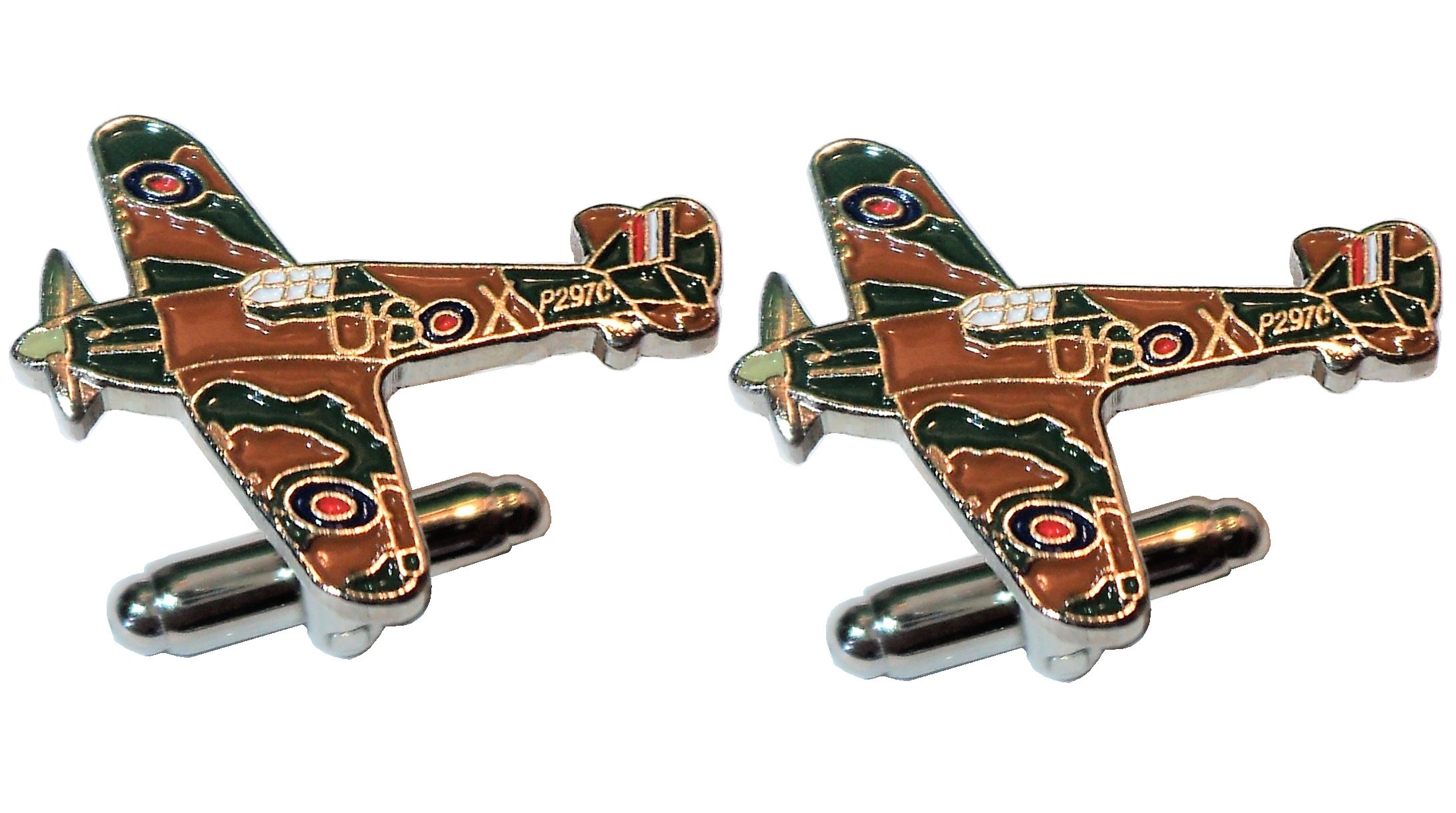 WW2 Hurricane Battle of Britain RAF Air Force Military Metal Aircraft Cufflinks