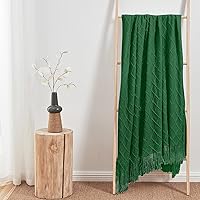 Vista 247 de inhand Knitted Throw Blankets for Couch and Bed, Soft Cozy Knit Blanket with Tassel, Black Lightweight Decorative Blankets and Throws, Farmhouse