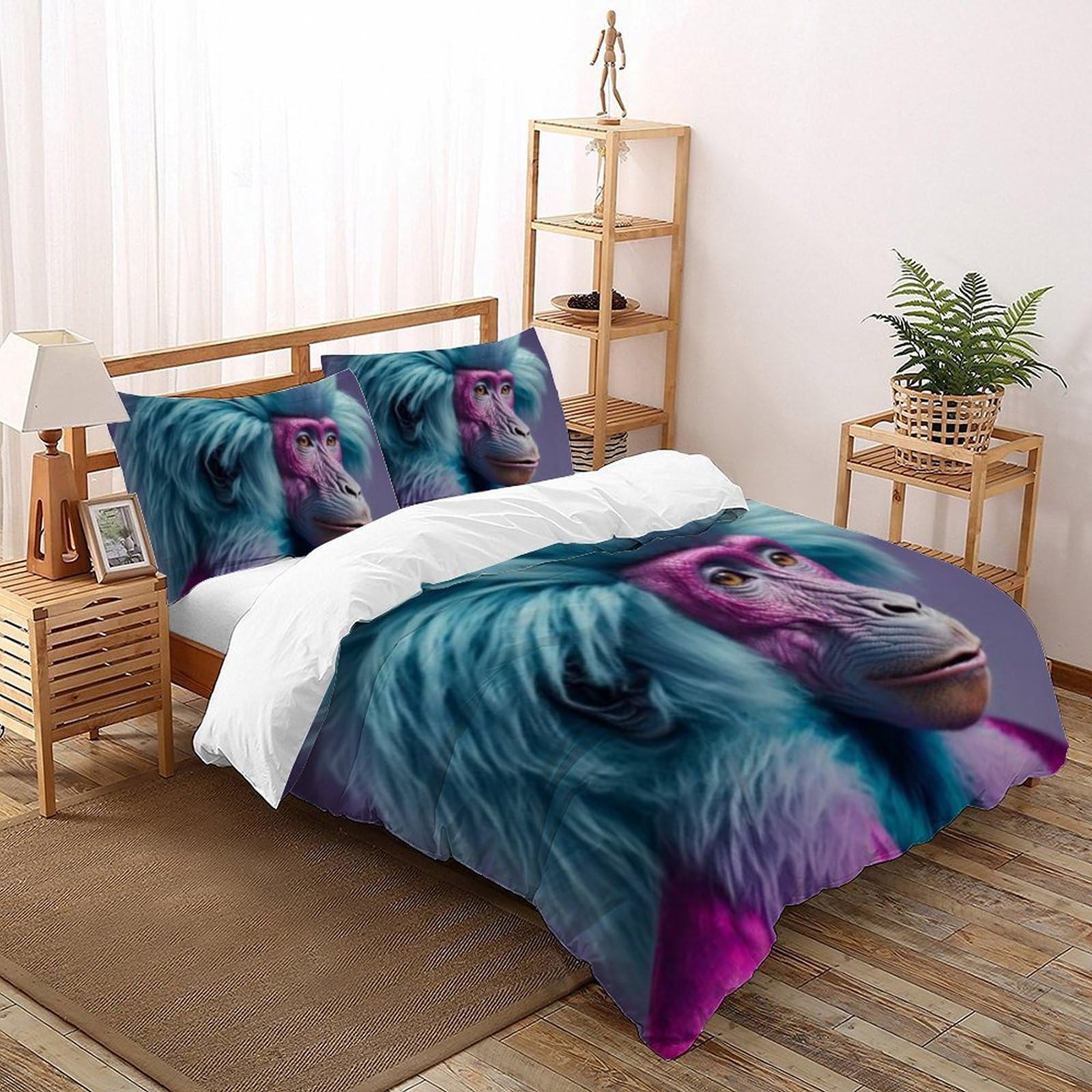 Housse de couette 260x220 animaux jungle pour chambre de garçon moderne