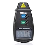 NEIKO 20713A Digital Tachometer, Noncontact Laser Photo Sensor with 2.5 to 99,999 RPM Accuracy, RPM Gauge Marker with Batteries Included