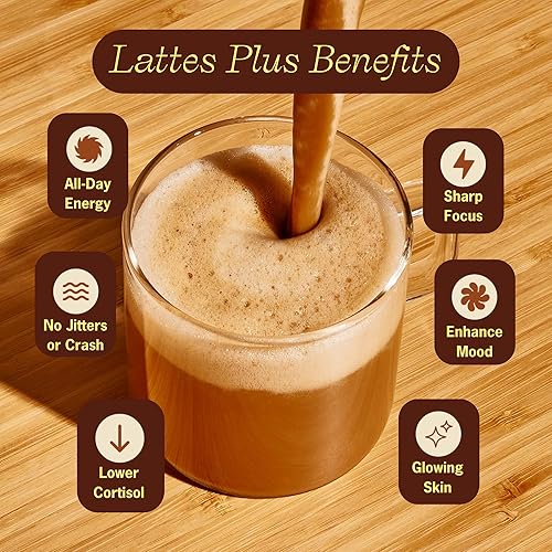 Miniatura 4 de Clevr Café de Champiñones  Lujoso Café al Estilo de Latte de Leche de Avena, Café Arabica, Ashwagandha, Melena de León, Reishi, Probióticos para