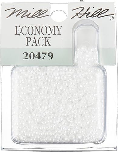 Mill Hill Paquete económico de cuentas de semillas de vidrio, color blanco