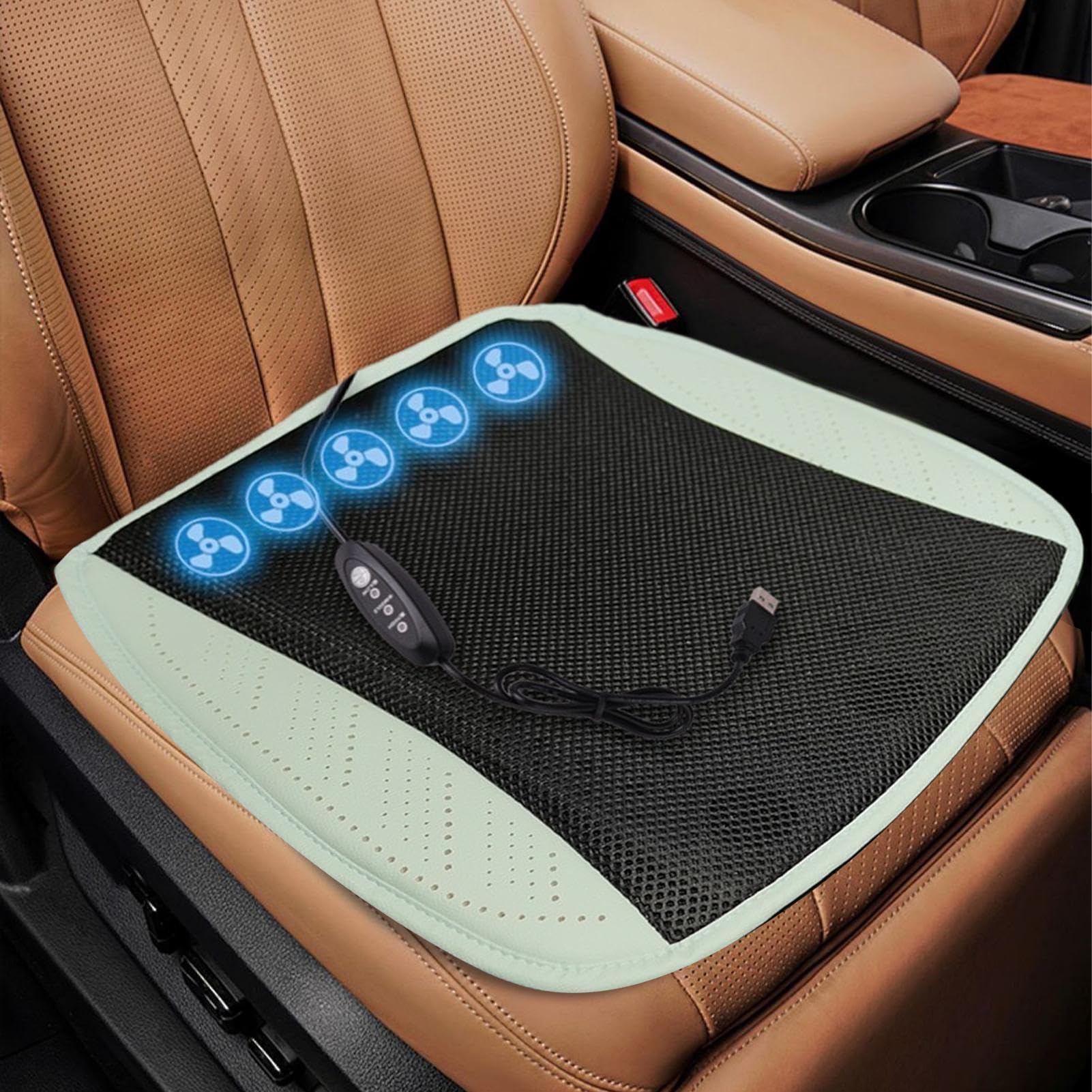 Cuscino Auto Ergonomico, Traspirante, Portatile, Impermeabile | Tappetino Seduta Ventilato Rinfrescante Guida, Viaggio, Casa, Camion, Automobilistico, Ambiente di Lavoro
