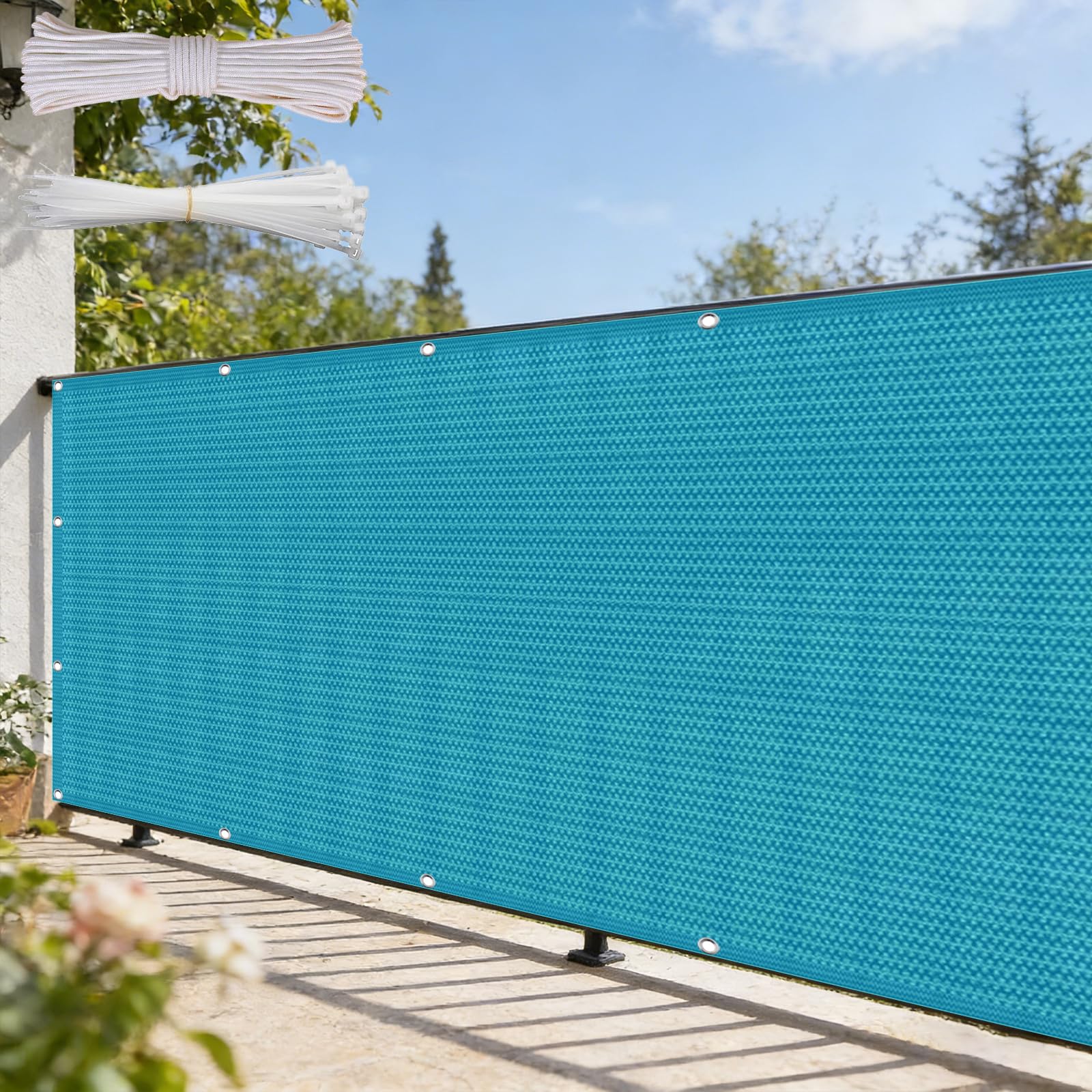 Éran occultant en HDPE 220G M² bleu de 110 x 800 cm pour une protection durable