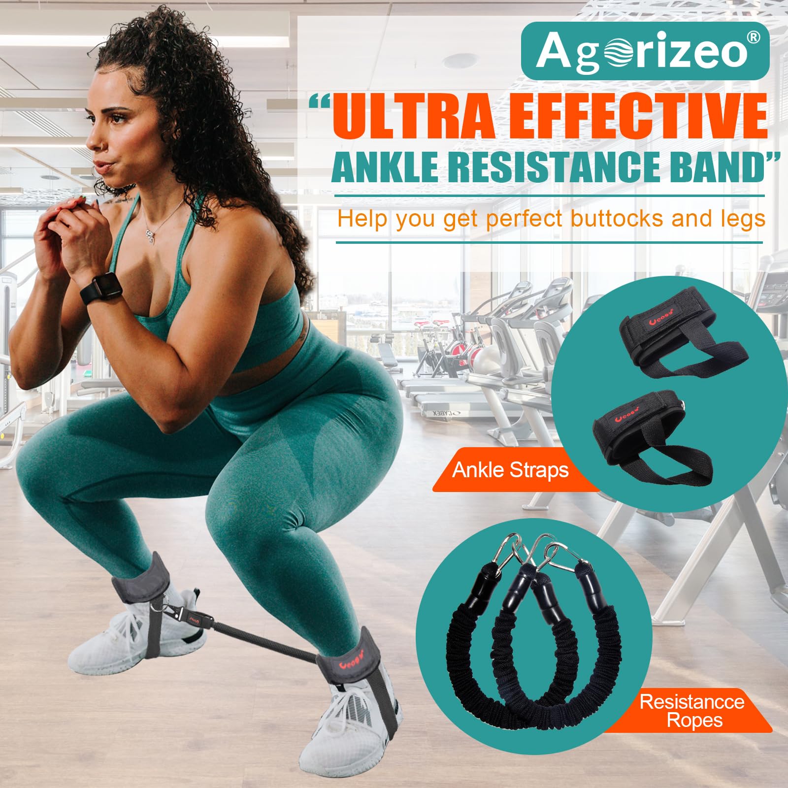 Fasce di resistenza alla caviglia con polsini per attrezzature da allenamento per anca gamba glutei fitness allenamento fasce per esercizi per donne uomini ottenere una parte inferiore del corpo più