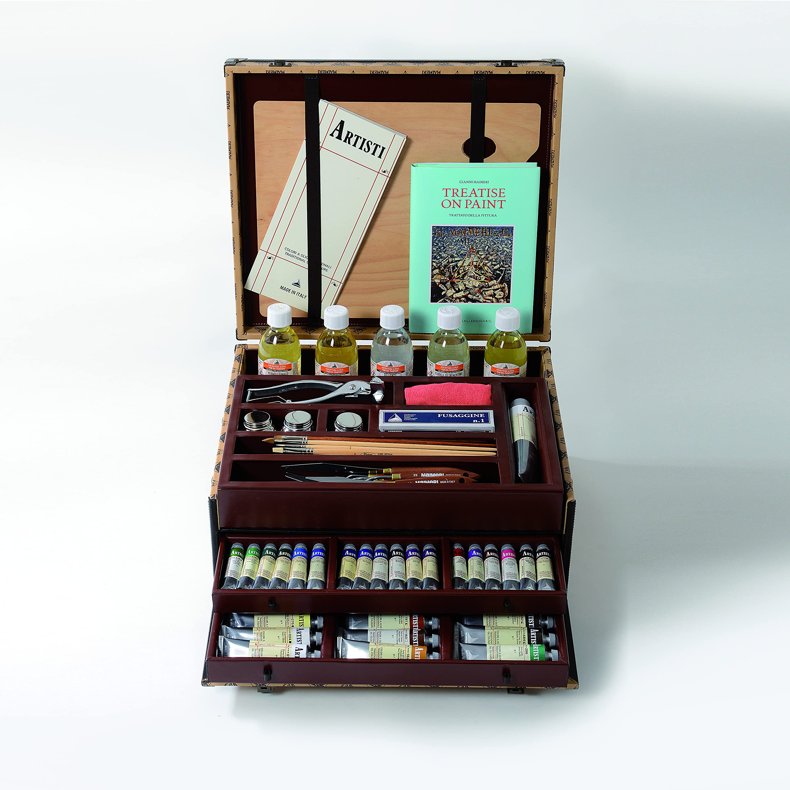 MAIMERI Artisti - Coffret vintage extra-luxueux couleurs à l'huile traditionnelles - 83 pièces