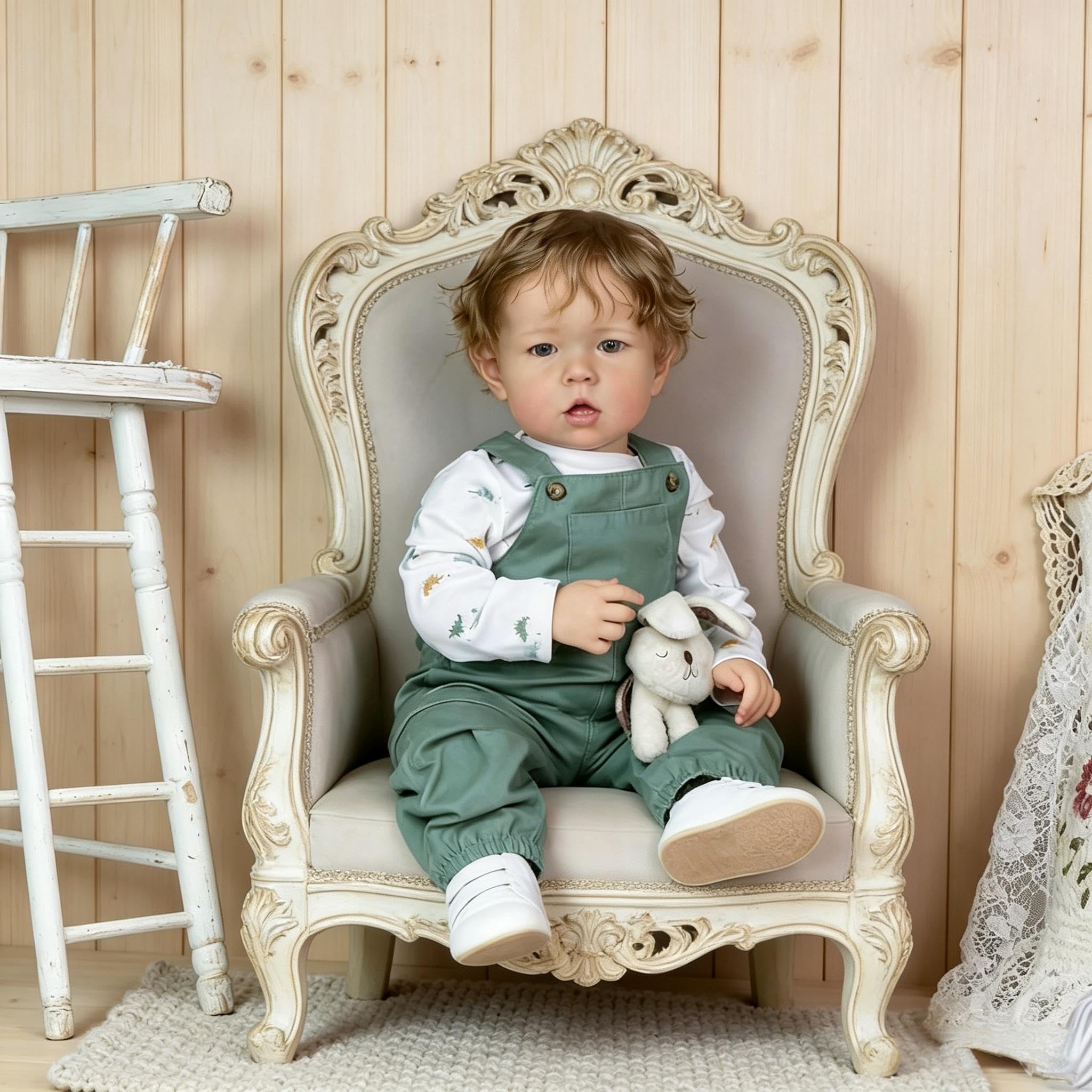 RXDOLL Große Größe Reborn Babypuppen Junge 71,1 cm Realistische Kleinkind Babypuppe Weiches Vinyltuch Körper Lebensechte Reborn Kleinkind Puppen Mädchen Real Life Baby Doll Spielzeug für