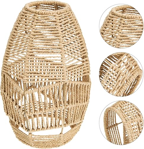 Miniatura 3 de Lámpara colgante de ratán para colgar en el techo, reemplazo de pantallas de lámpara pequeñas, cubierta de luz colgante pantalla tejida para