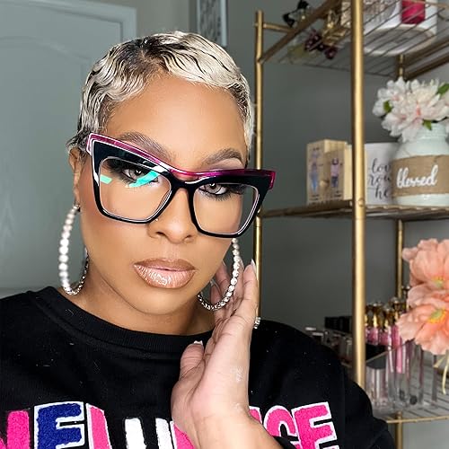 Miniatura 3 de Zeelool Marco de gafas de ojo de gato vintage para mujer con lente transparente sin receta Dadoh ZJGA635987