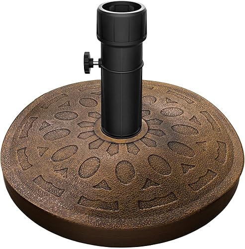 Pure Garden 50-LG1210 - Base de sombrilla para exteriores, resina y cemento de alta resistencia, soporte de sombra de patio con peso de 34 libras