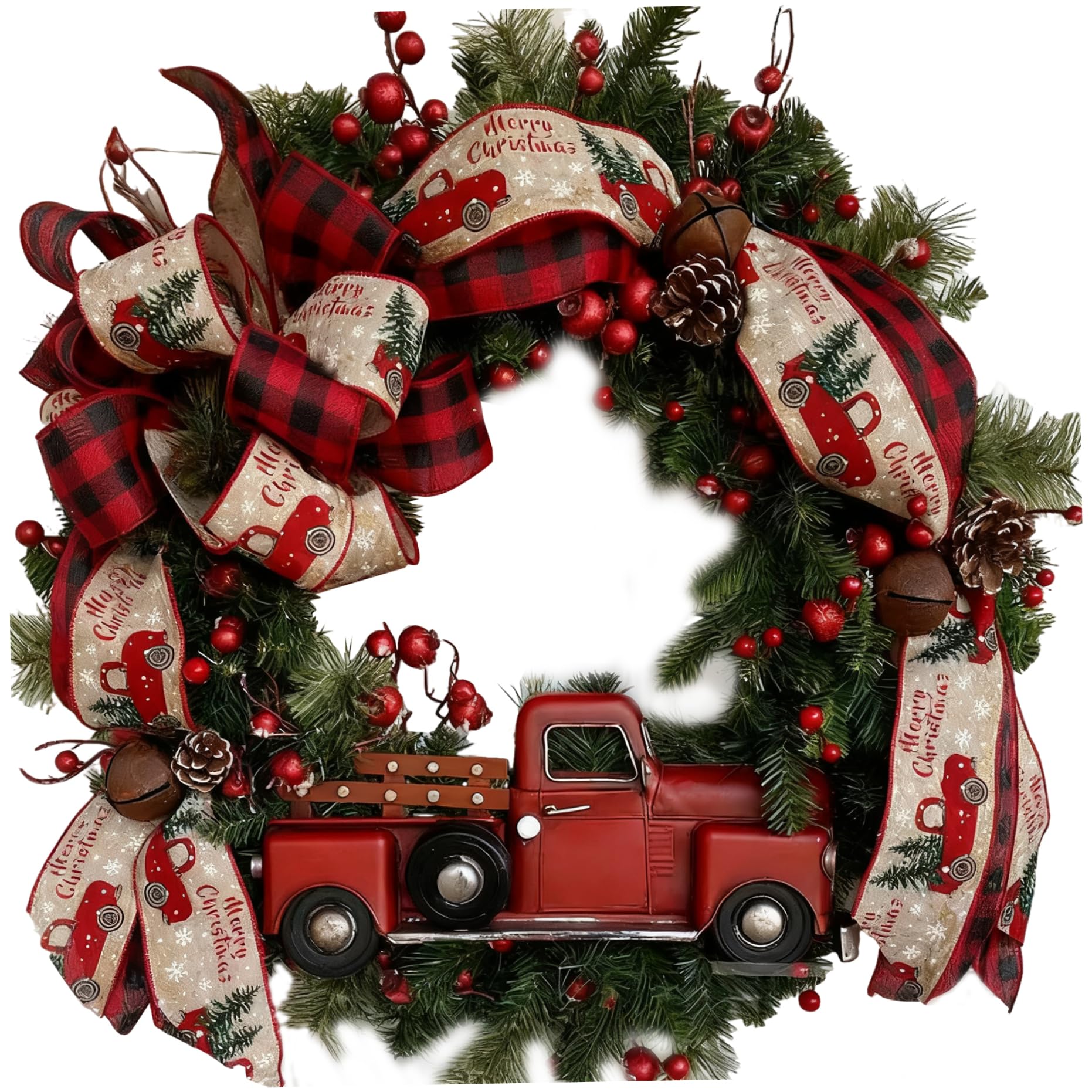 Couronne porte d'entrée hiver rustique pour sublimer votre accueil de Noël