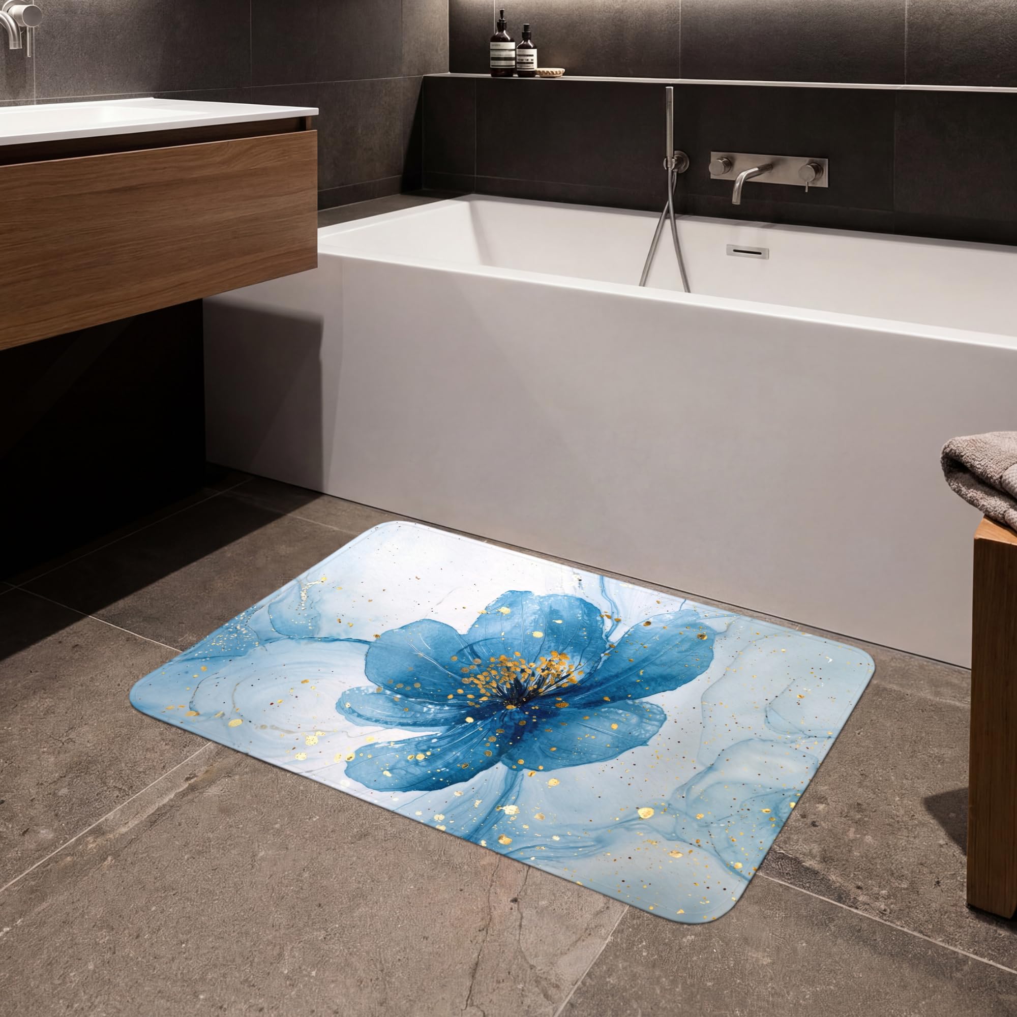 Badematte rutschfest Deko Badezimmer Memoryschaum Badematten