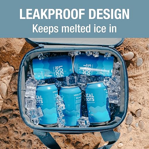 Miniatura 2 de CleverMade Leakproof Collapsible Insulated Cooler Bag, Portable Foldable Soft Side Tote Holds 183050 Cans, Lunch & Cold Beer, Use wReusable Freezer