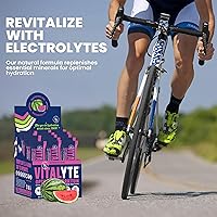 Vista 9 de Vitalyte Paquetes de electrolitos en polvo, mezcla de bebida de hidratación isotónica con electrolitos limpios, paquetes de rehidratación de una