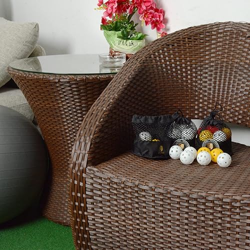 Miniatura 2 de CAITON Pelotas de práctica de golf, pelota de golf de entrenamiento de swing interior, bolas de plástico con agujeros de flujo de aire, pelota de