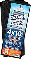 Vista 1 de Filtros de Ventilación de Carbón Activado para el Hogar - Filtros de Ventilación de Suelo de Carbón Activado de 4" x 10" para Control de Polvo