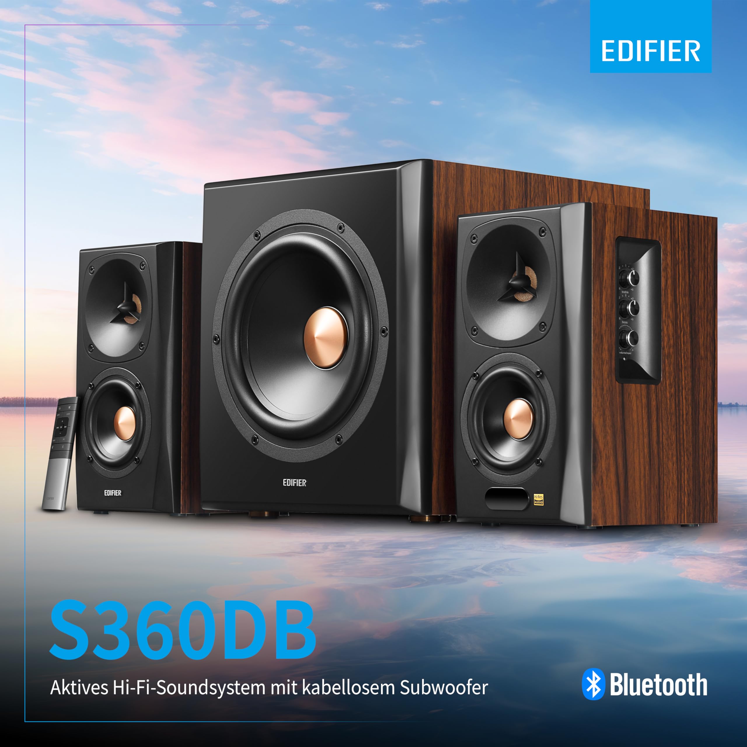Edifier S360DB 21-Zoll Schelflautsprecher und SubwooferBluetooth 5.1 aptX - Dettaglio