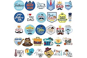 Thoughtful Father's Day Stickers - Celebrate Your Dad with 210 Festive Adhesive Seals