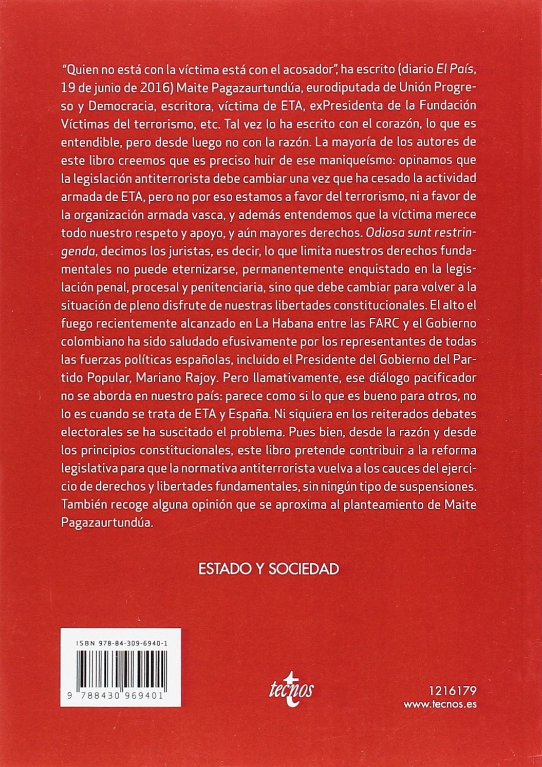 El Derecho penal ante el fin de ETA (Derecho - Estado y Sociedad)