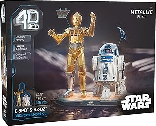 Comprar 4D Build-4D Build,C-3PO y R2-D2 coleccionables de Star Wars, Juguetes de construcción, Rompecabezas en 3D para Adultos y Adolescentes, 416 Piezas, a Partir de 12 años (Spin Master 6074268)