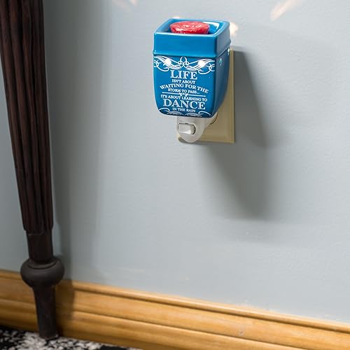 Miniatura 2 de Elanze Designs Life Learning Dance in The Rain - Calentador eléctrico de aceite de cera con enchufe azul