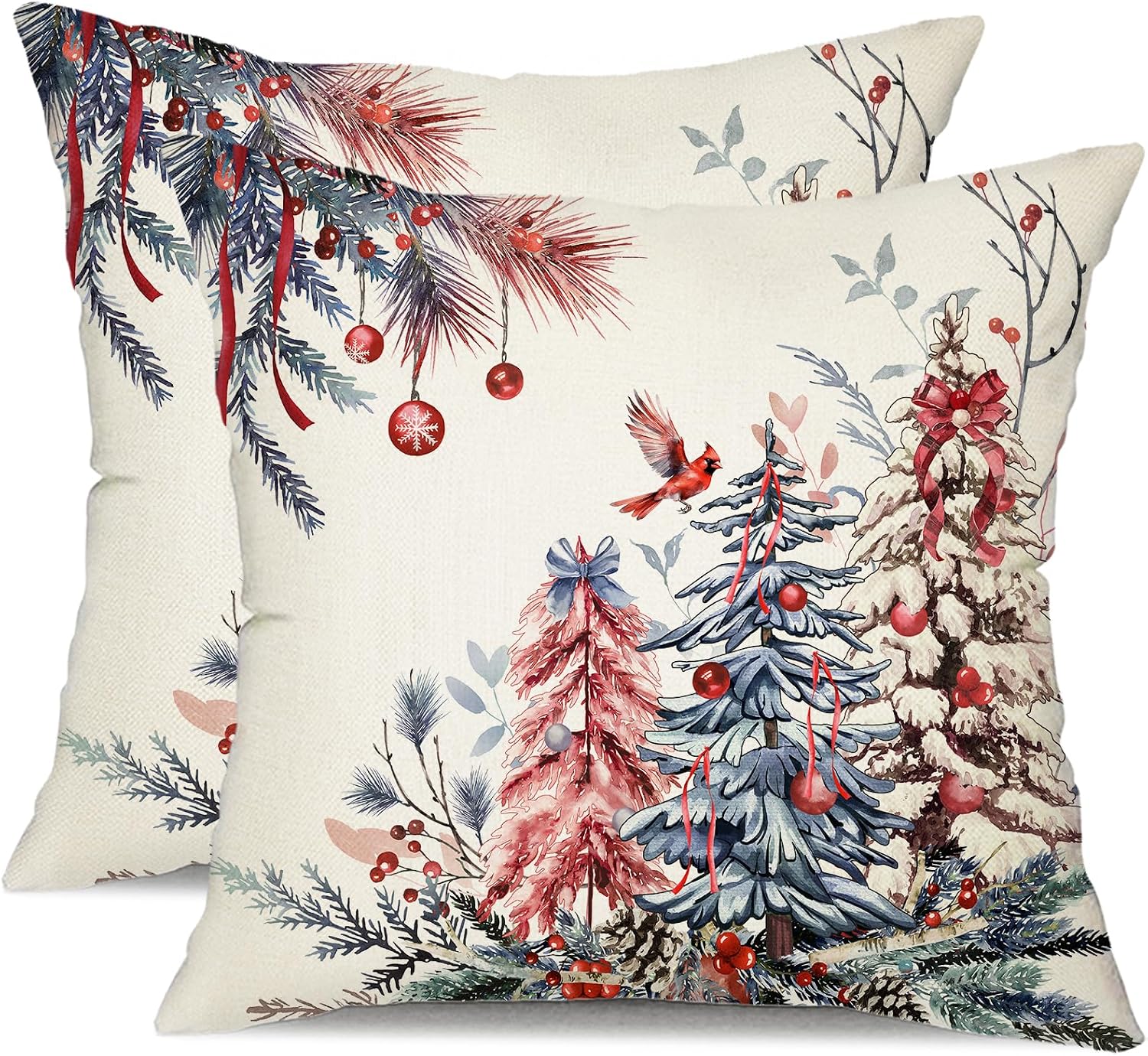 Amazon.com: DFXSZ Christmas Pillow Covers - 18x18 Inch Set of 2 Pink ...