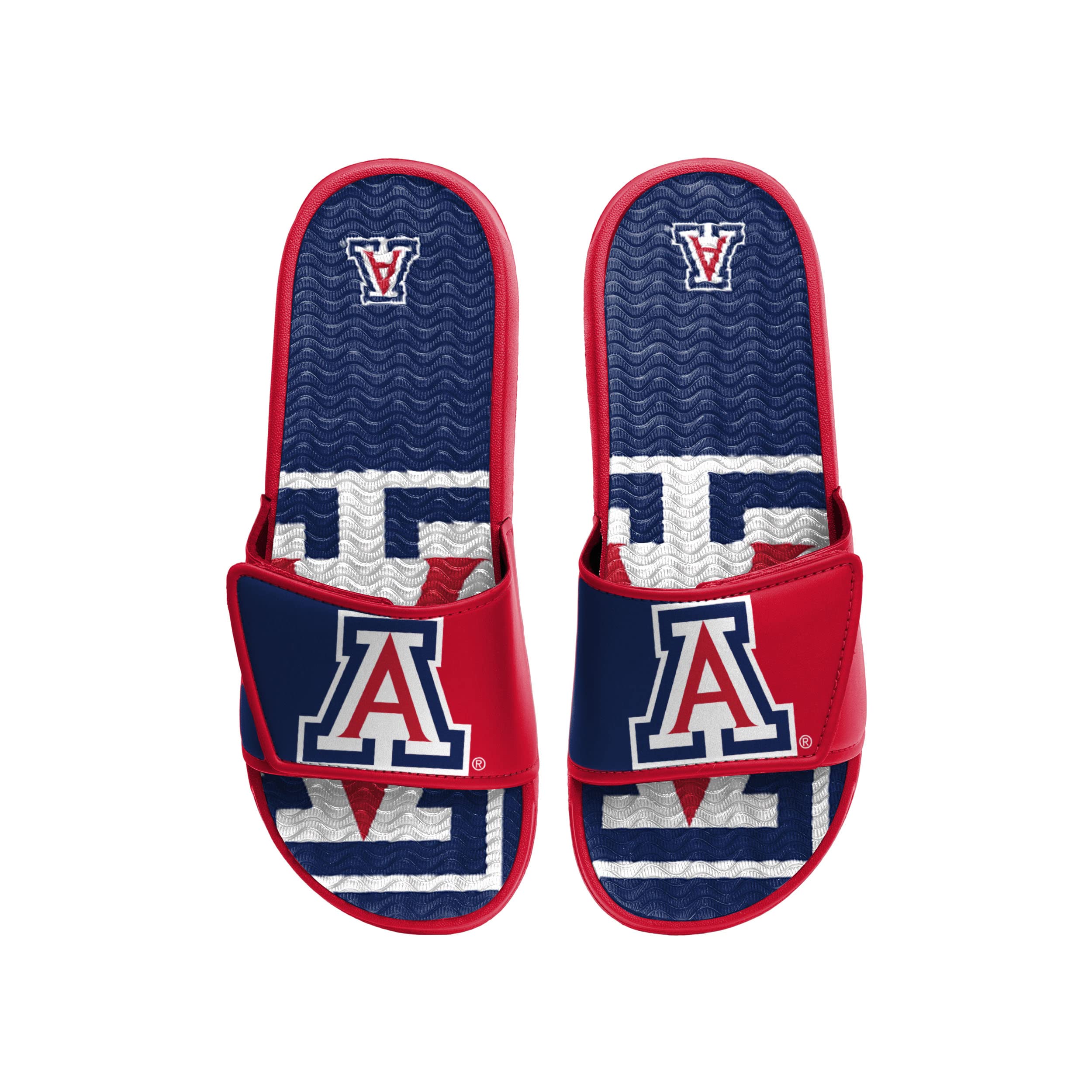 FOCO Arizona Wildcats NCAA Mens Colorblock Big Logo Gel Slides - M