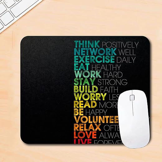 woopme® Positive Quotes Printed Mouse Pad for Office Gaming Professional Laptop/PC/Computer Rectangle Rubber Base Mousepad (24 x 20 CMS)