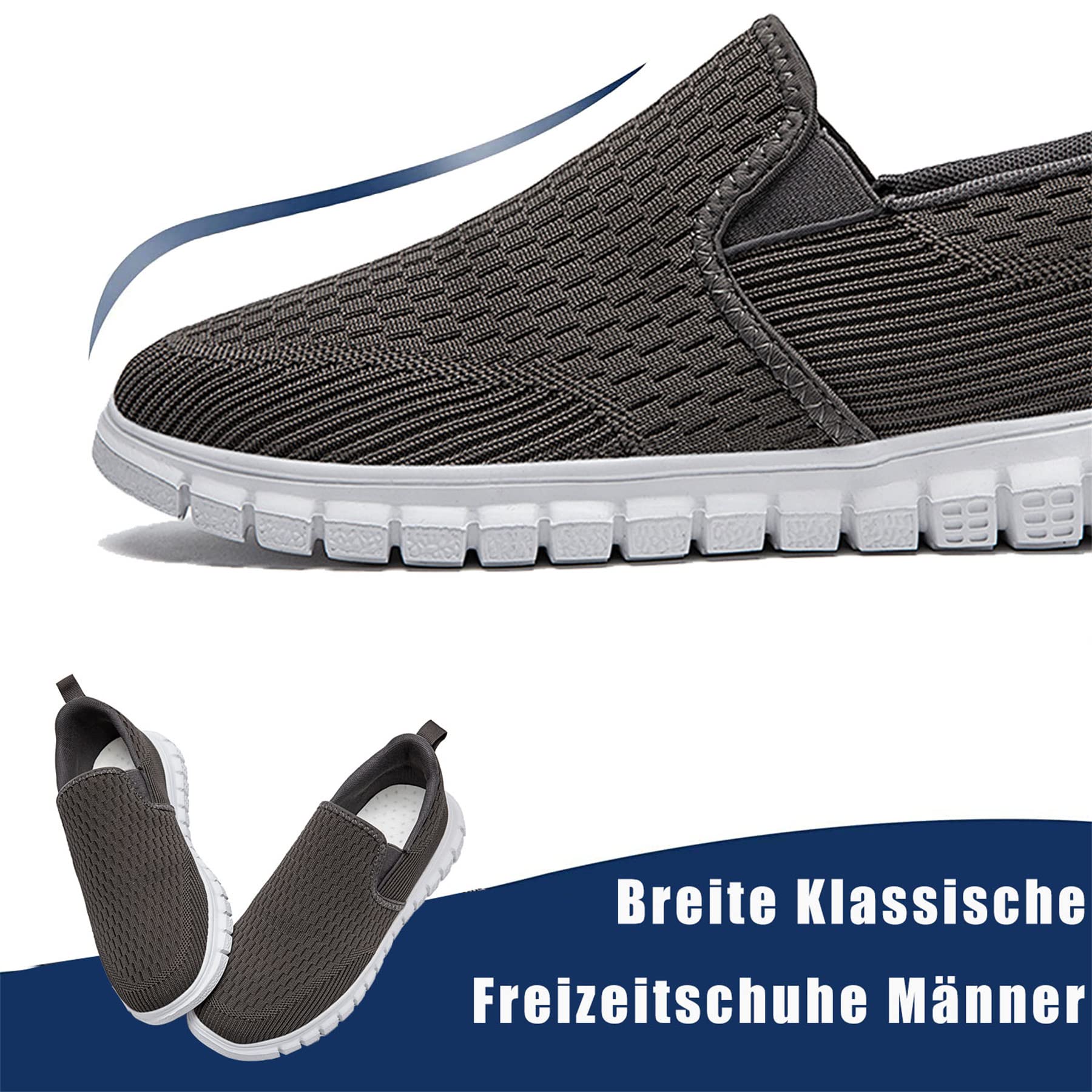 Oltyutc Baskets à Enfiler pour Homme - Chaussures de Course - Chaussures de Tennis - Confortables et Respirantes - Légères - pour Fitness