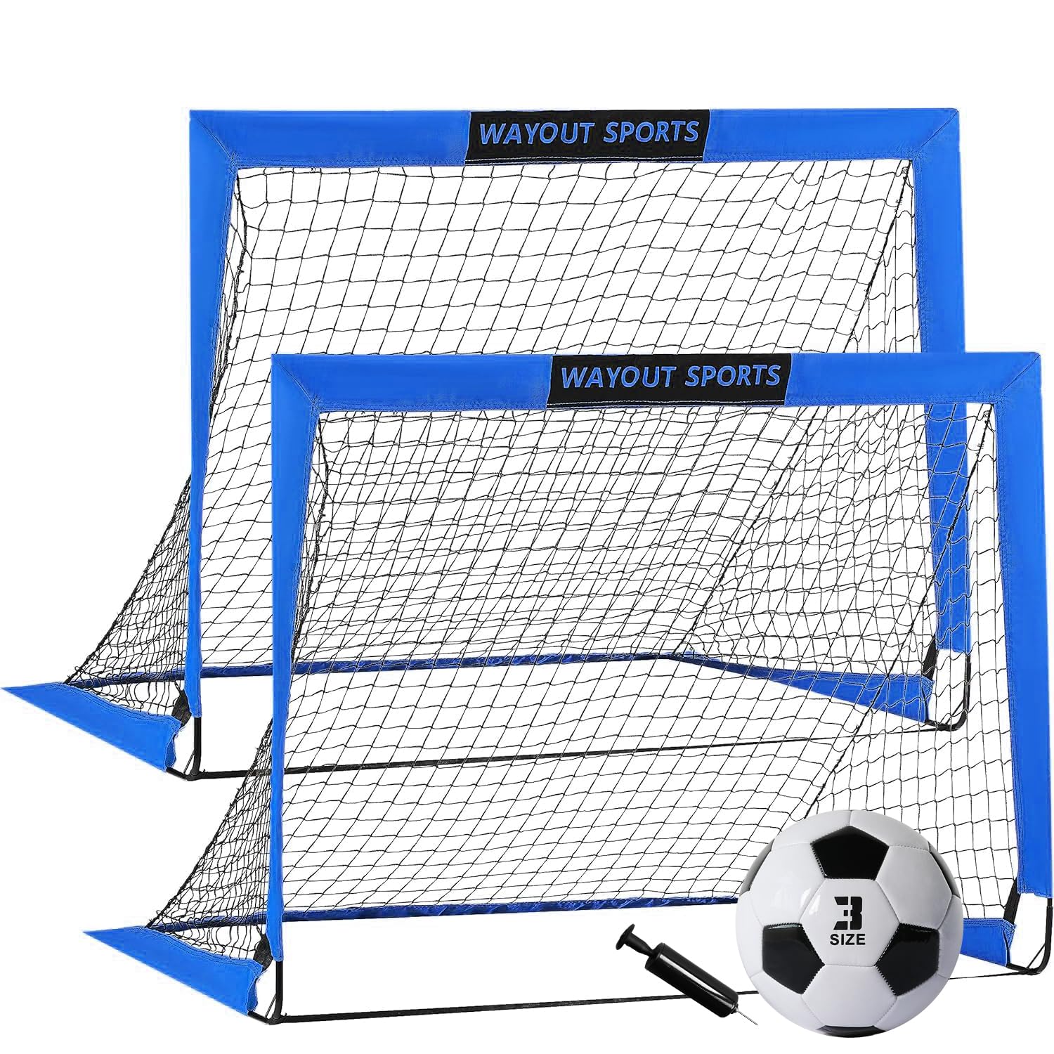 Wayout Sports - Foldable Football Goals for Children and Adults