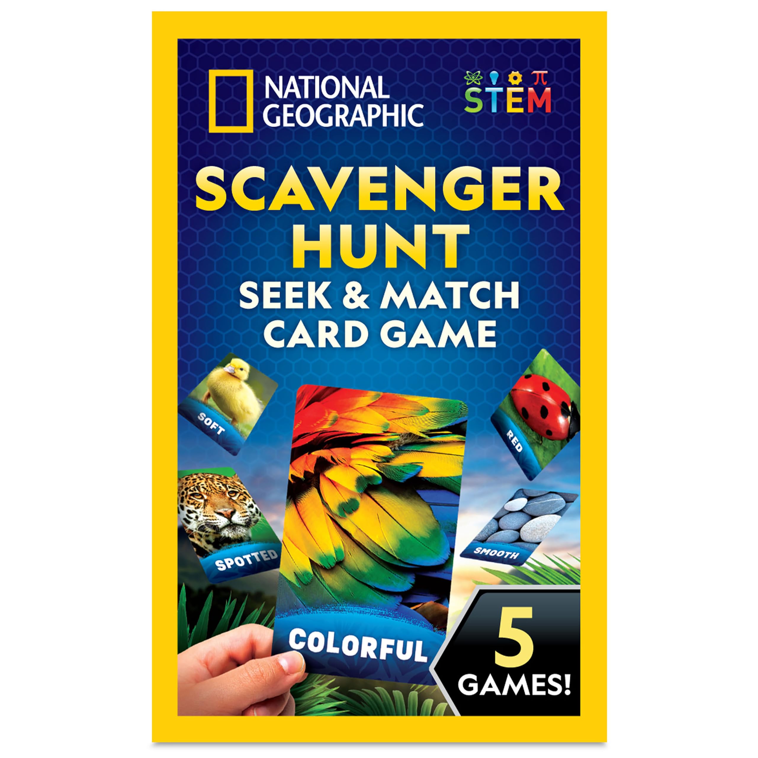 National Geographic Scavenger Hunt for Kids- Seek & Match to Find Objects from 40 Jumbo Treasure Hunt Cards, Indoor and Outdoor Activities, Family Travel Camping Games, Toddlers and Kids Ages 4-8