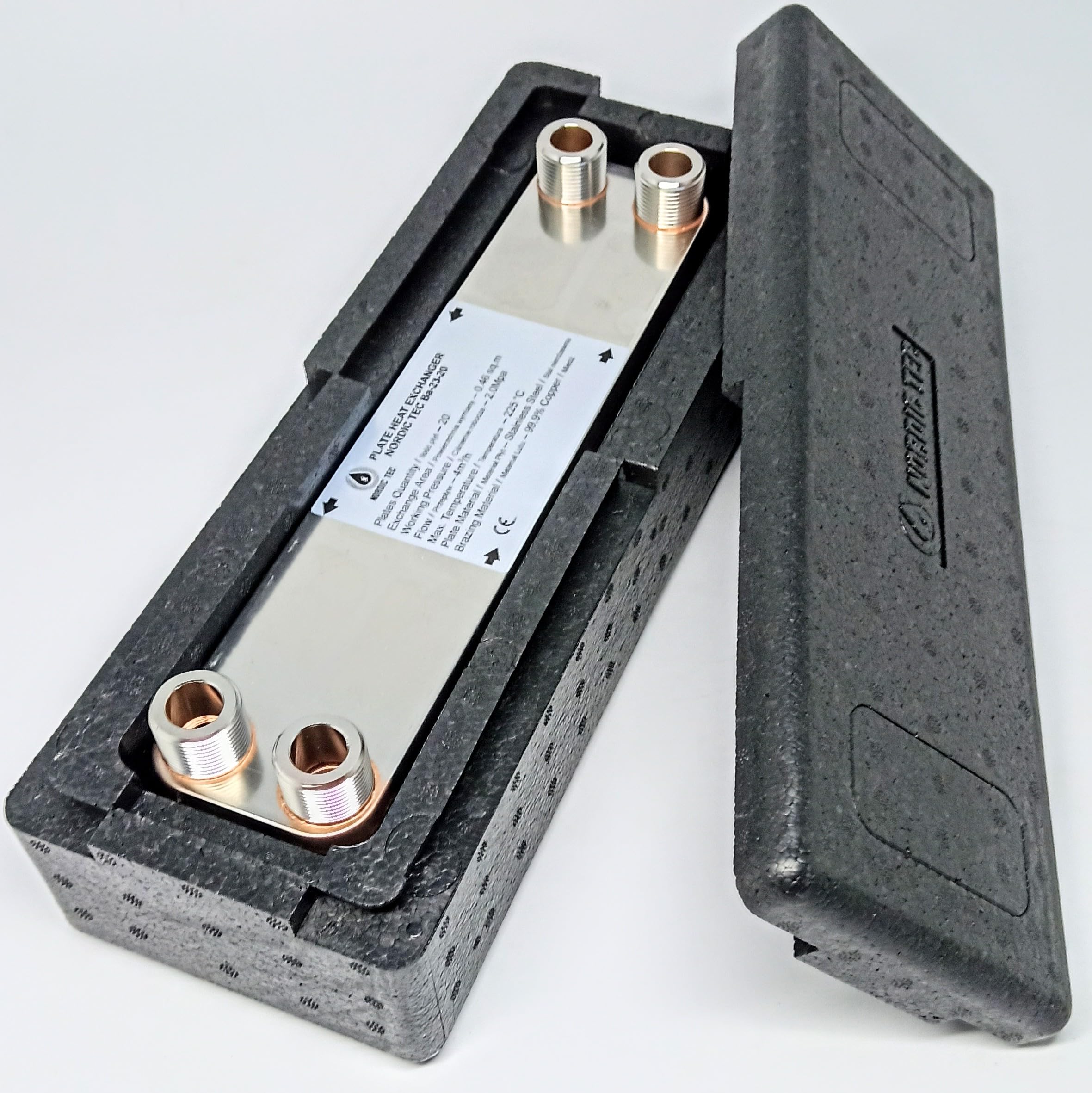 Nordic Tec Ba-23-20 - Scambiatore di calore in acciaio INOX, 20 piastre 90 kW 3/4"