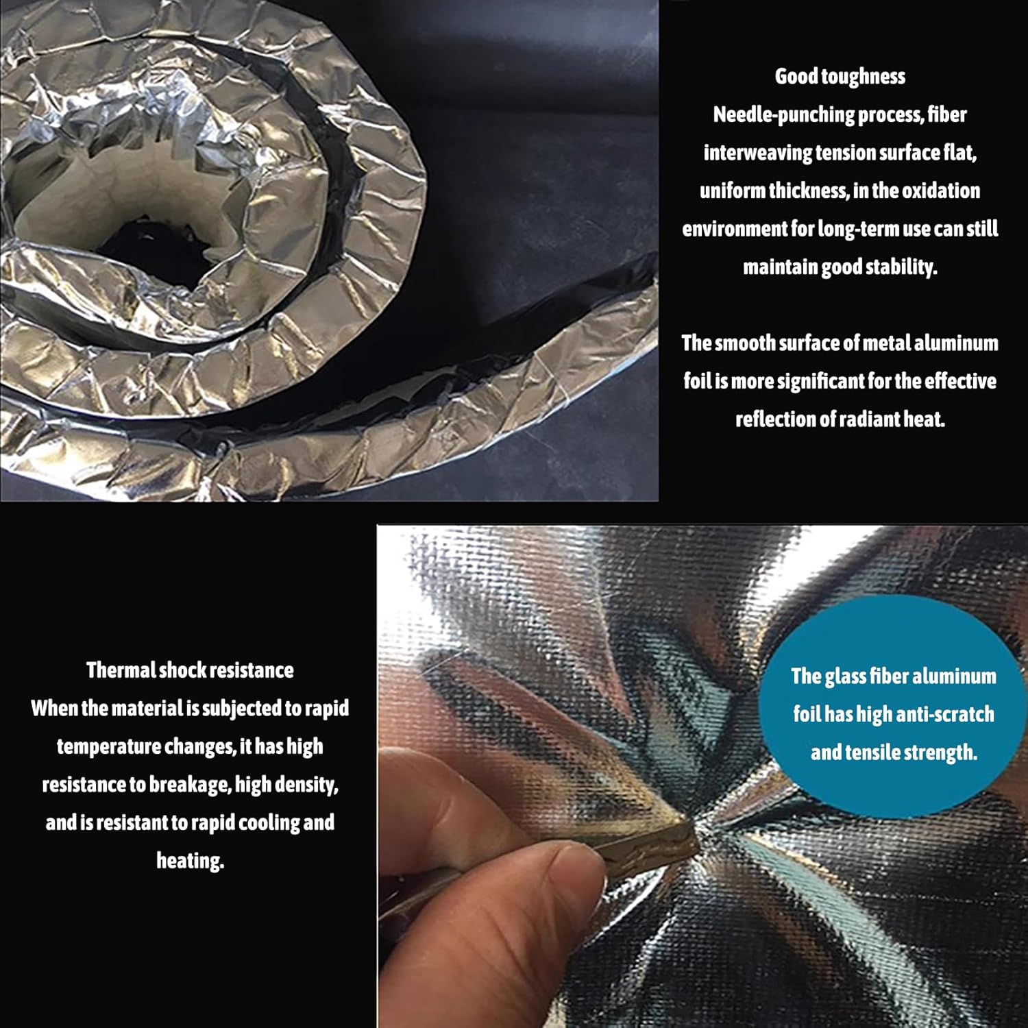 High-Temperature Ceramic Fiber Blanket, Aluminium Silicate Thermal Insulation Blanket- Insulation Rated Up To 1260°C/2300°F, For Kilns, Boilers Pipelines(Size:7.2m*61cm*2cm,Color:All-inclusive)