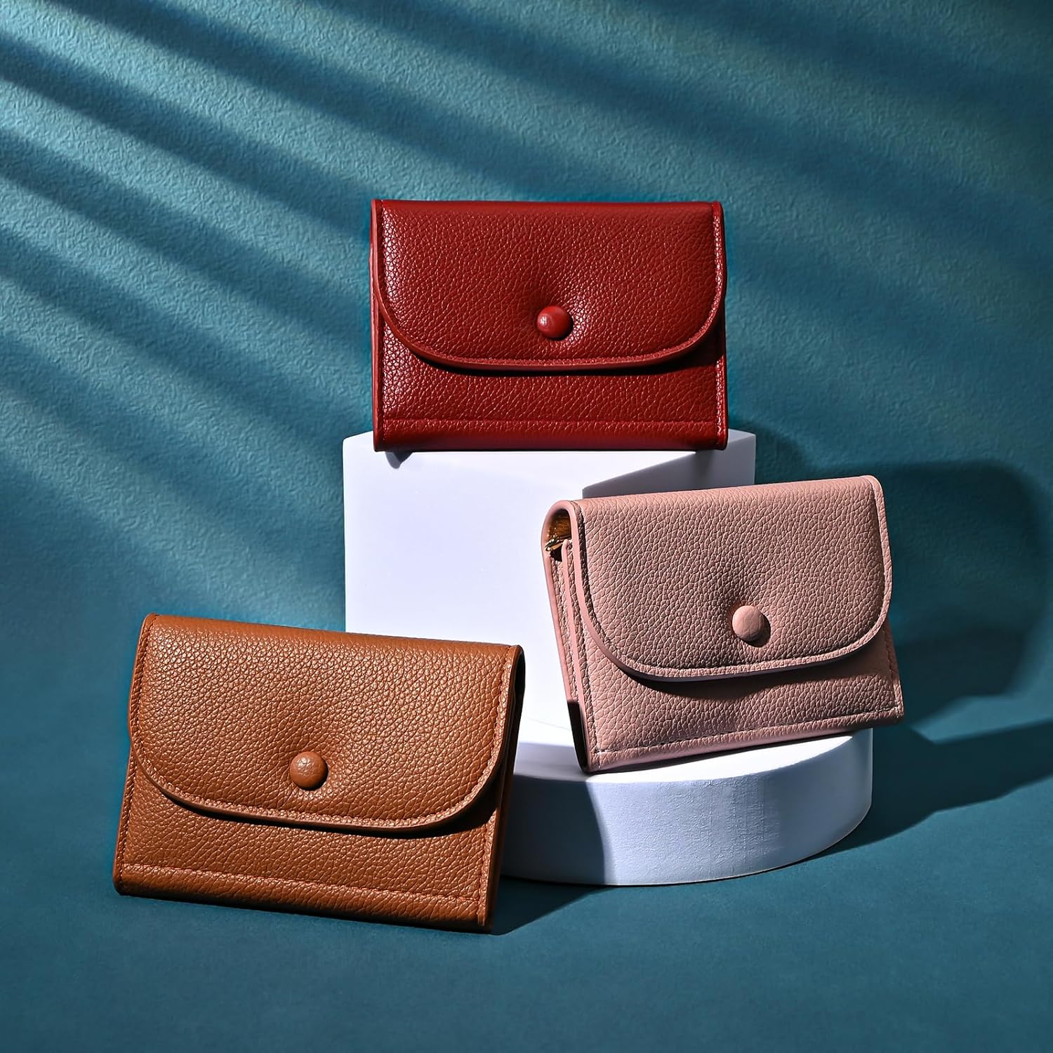 Coin Purse, Cute Wallet for Women, Small Wallets Woman or Man, Business Credit Card Holder Coin Pouch with Zipper for Money Key (Brown) - Image 8