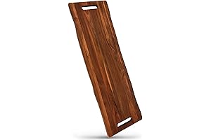 Stunning Acacia Serving Board with Handles - The Ultimate 3ft Big Charcuterie Board
