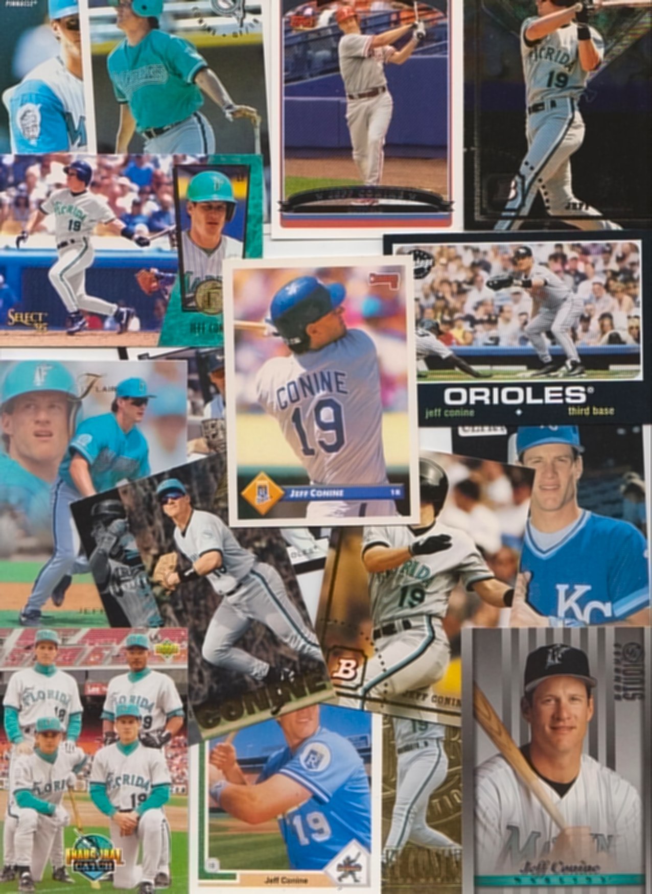 Jeff Conine / 50 Different Baseball Cards Featuring Jeff Conine