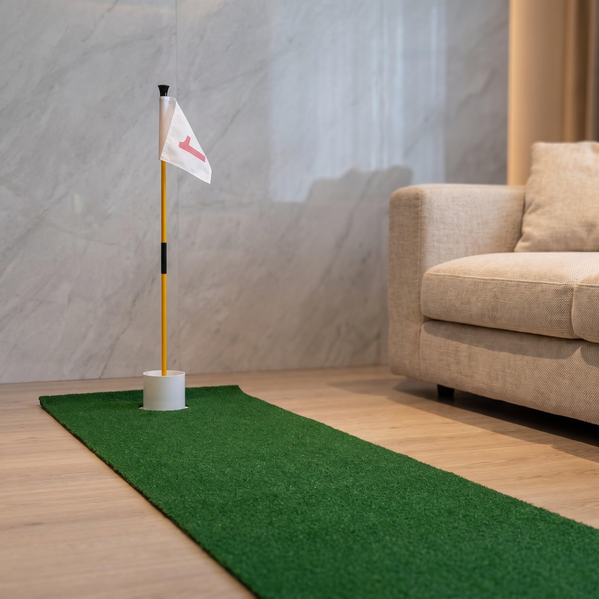 ibasenice Mini banderas de golf con hoyo para putt - 2,72 pies, color