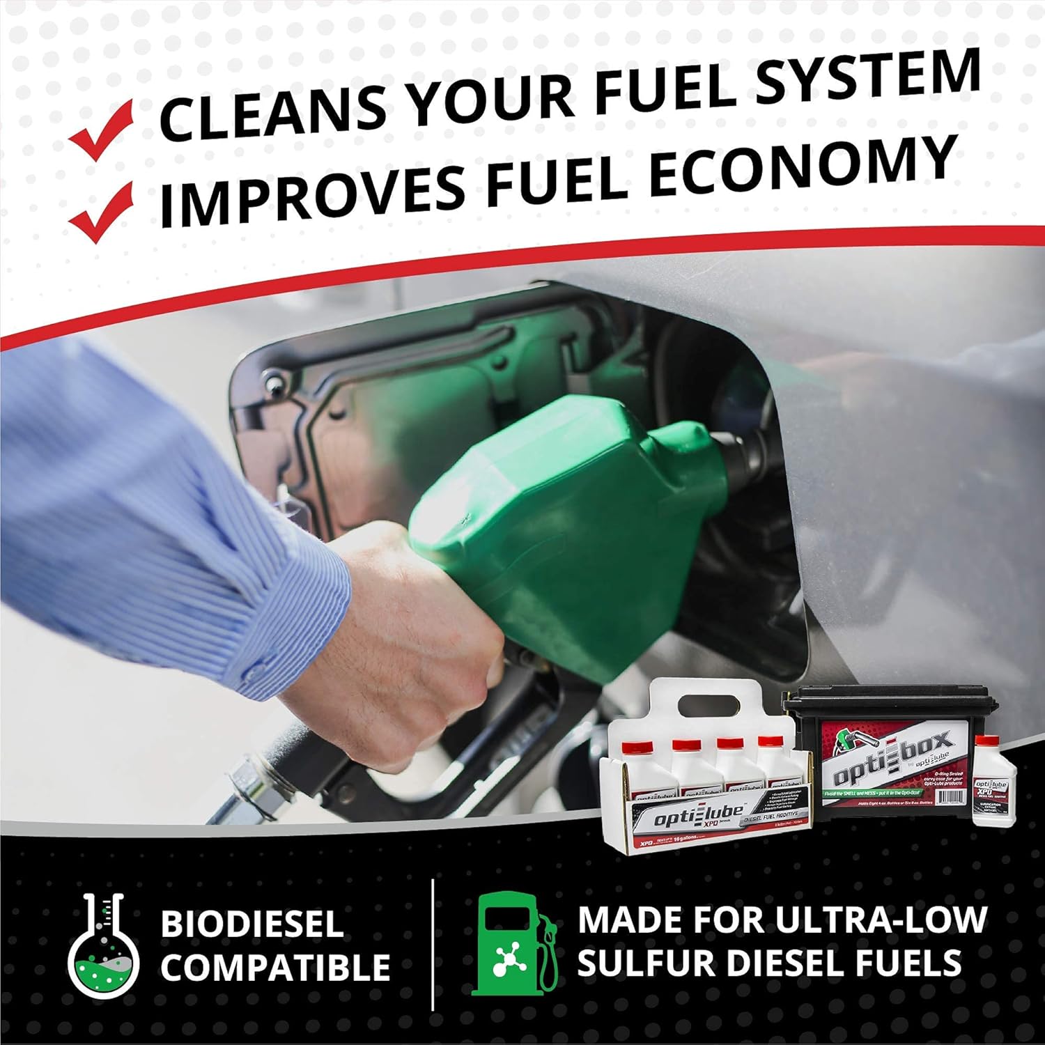 Opti-Lube XPD Formula Diesel Fuel Additive: 4oz 8 Pack with Opti-Box, Treats up to 16 gallons per 4 oz bottle : Automotive