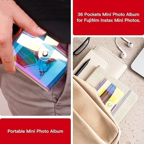 Miniatura 6 de Funda protectora para cámara instantánea Fujifilm Instax Mini 11, funda de piel sintética premium con correa extraíble, funda para cámara con mini