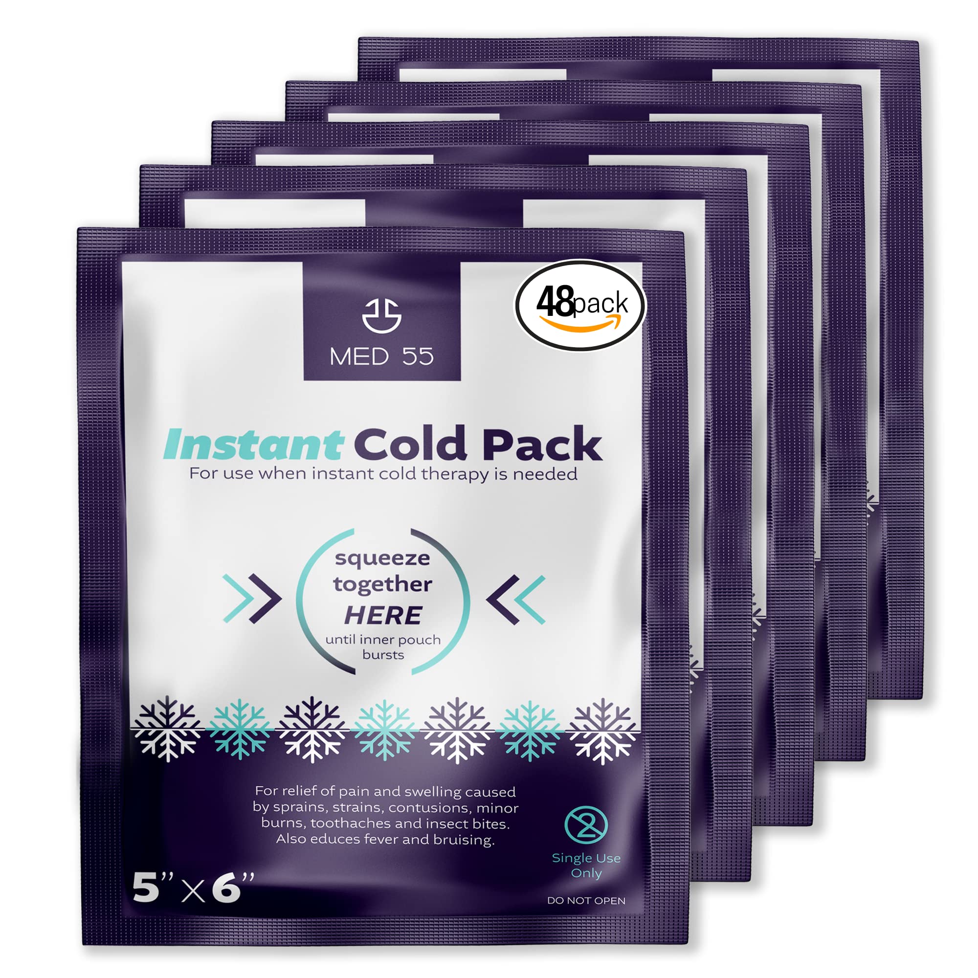 Buy Instant Cold Packs (5" x 6") Disposable Cold Compress Therapy