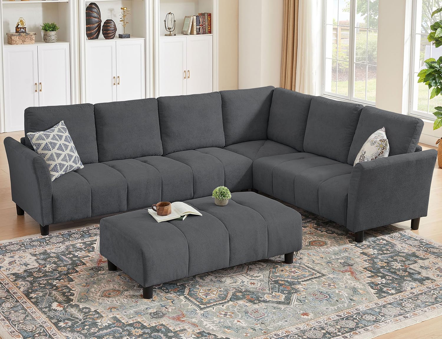 Amazon.com: Pingliang Home Modular L-Shaped Sectional Sofa with